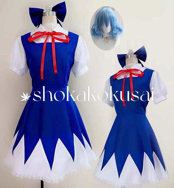 新入荷 東方Project 風 (Cirno) チルノ コスプレ衣装 ウィッグ